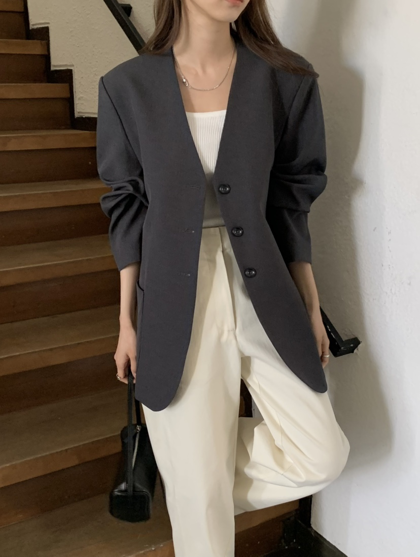 NOTICE韓國直郵女士新品熱賣職業時尚26春夏夾克含腰繩腰帶NOTICE夾克