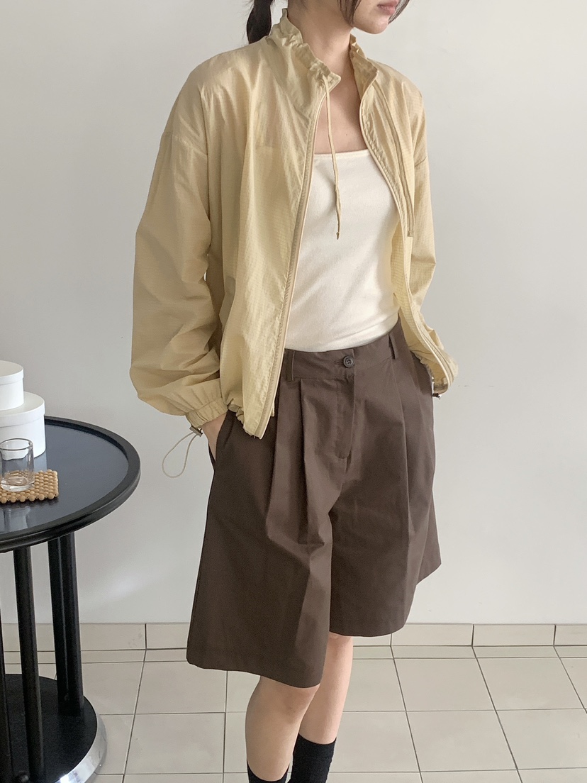 WOOD韓國代購女裝新品時尚推薦休閑熱賣人氣職業26春夏短褲棉WOOD短褲