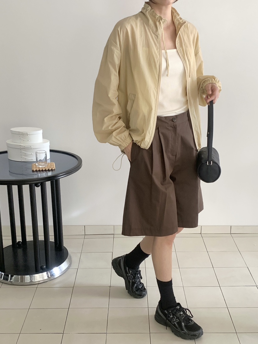 WOOD韓國代購女裝新品時尚推薦休閑熱賣人氣職業26春夏短褲棉WOOD短褲