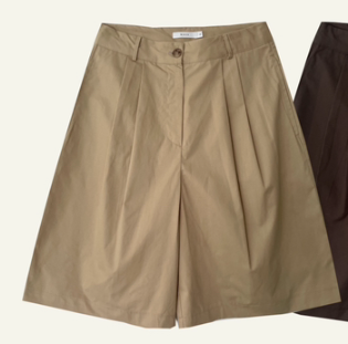 WOOD韓國代購女裝新品時尚推薦休閑熱賣人氣職業26春夏短褲棉WOOD短褲圖色1