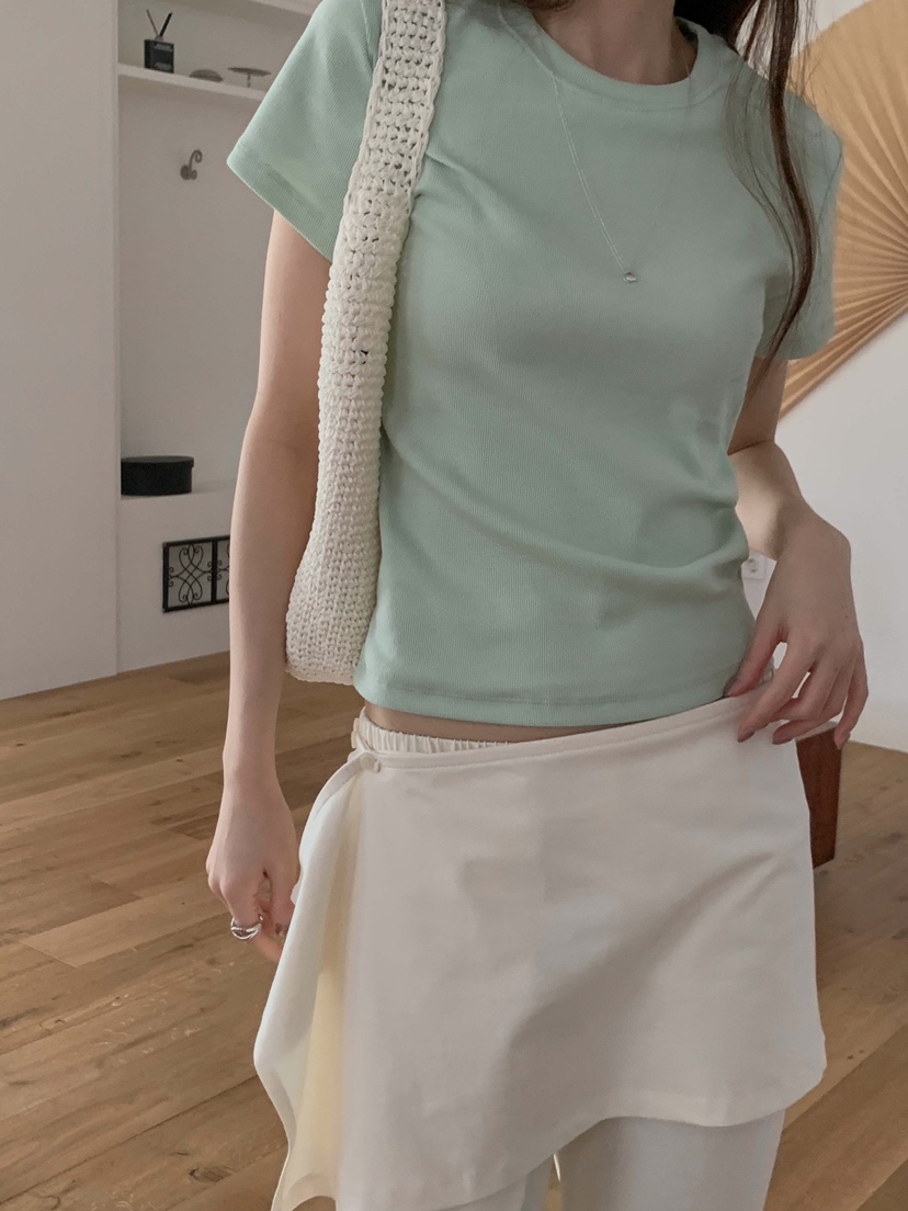 FORMSTUDIO/ATELIENNE韓國直郵實拍女裝新品推薦T恤羅紋FORMSTUDIO/ATELIENNET恤