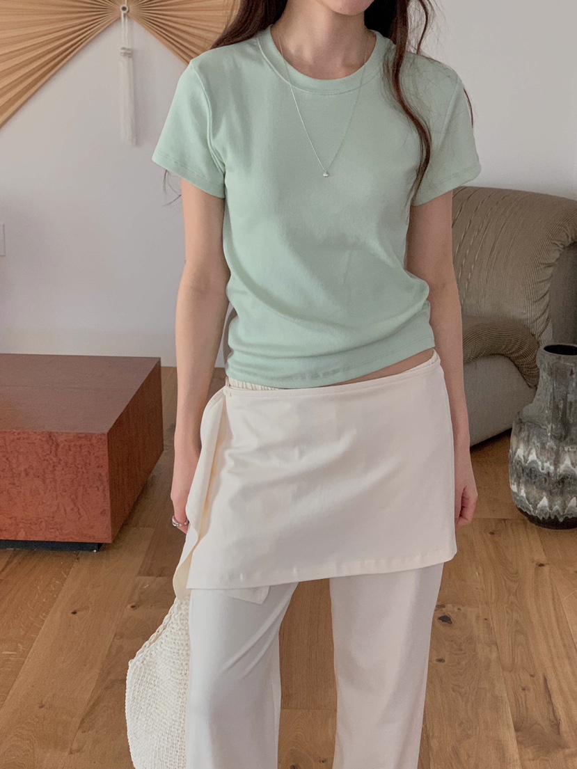 FORMSTUDIO/ATELIENNE韓國直郵實拍女裝新品推薦T恤羅紋FORMSTUDIO/ATELIENNET恤