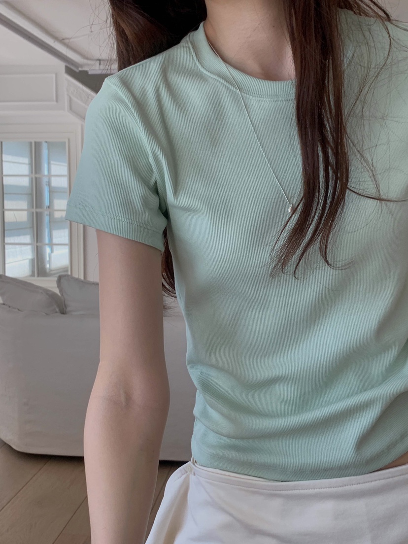 FORMSTUDIO/ATELIENNE韓國直郵實拍女裝新品推薦T恤羅紋FORMSTUDIO/ATELIENNET恤