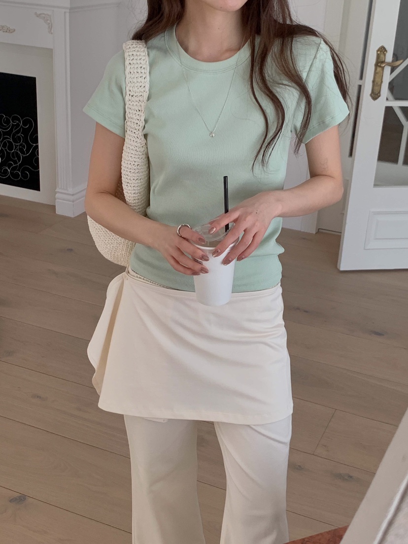 FORMSTUDIO/ATELIENNE韓國直郵實拍女裝新品推薦T恤羅紋FORMSTUDIO/ATELIENNET恤