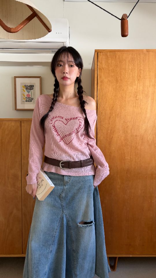 HEY/TO SEWING韓國代購女裝新品熱賣長袖T恤不含腰帶透明BY HEY/TO SEWING長袖T恤