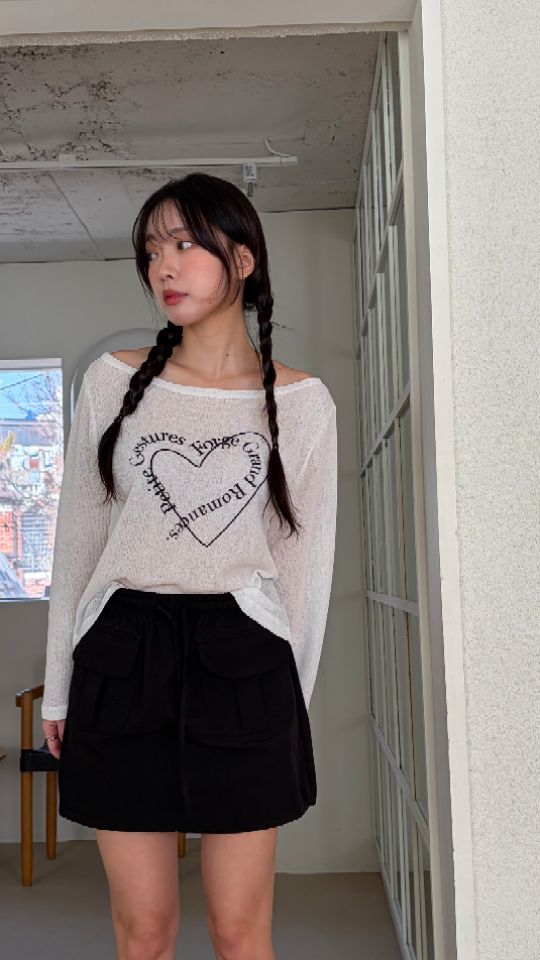 HEY/TO SEWING韓國代購女裝新品熱賣長袖T恤不含腰帶透明BY HEY/TO SEWING長袖T恤