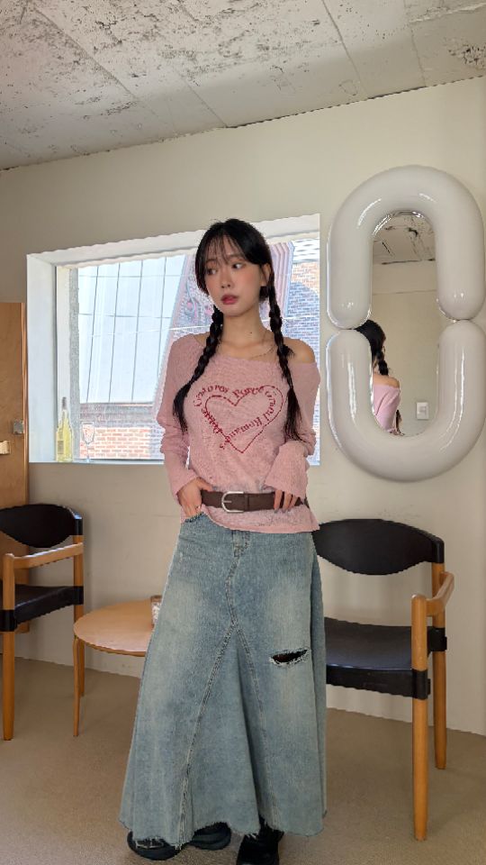 HEY/TO SEWING韓國代購女裝新品熱賣長袖T恤不含腰帶透明BY HEY/TO SEWING長袖T恤