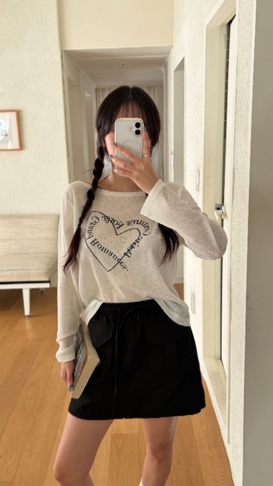 HEY/TO SEWING韓國代購女裝新品熱賣長袖T恤不含腰帶透明BY HEY/TO SEWING長袖T恤圖色2