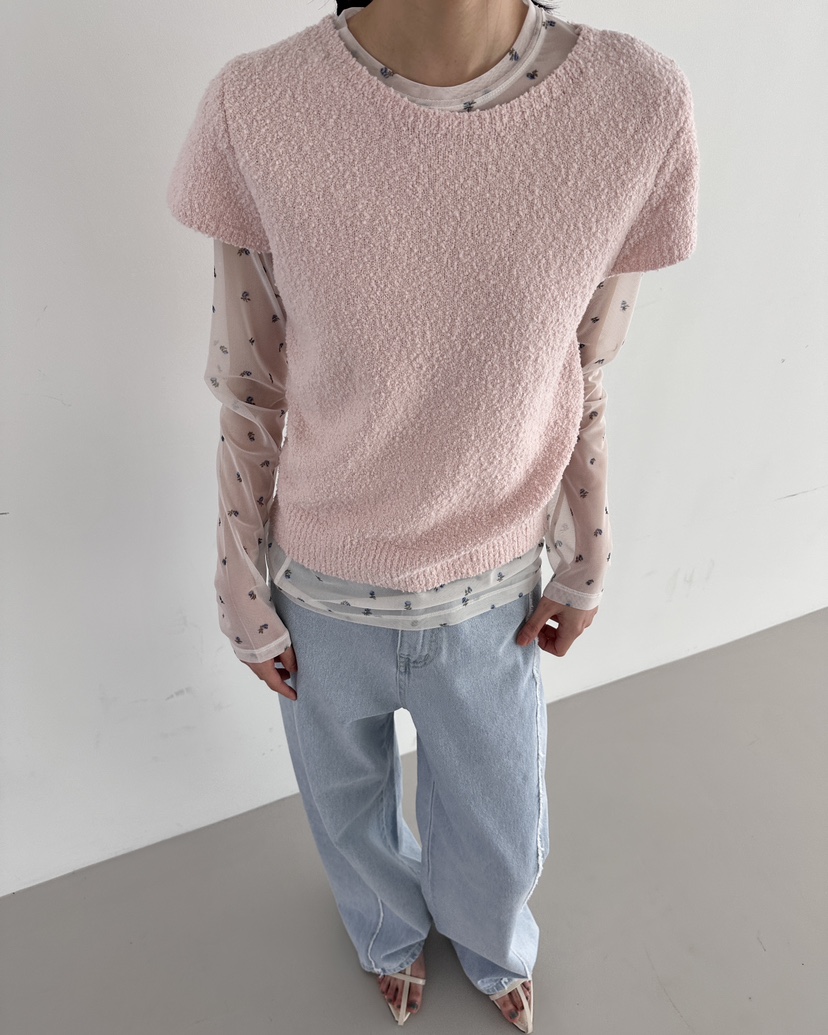 HOWDY韓國直郵女士新款時尚真品休閑26春夏針織衫不含內搭毛圈HOWDY針織衫