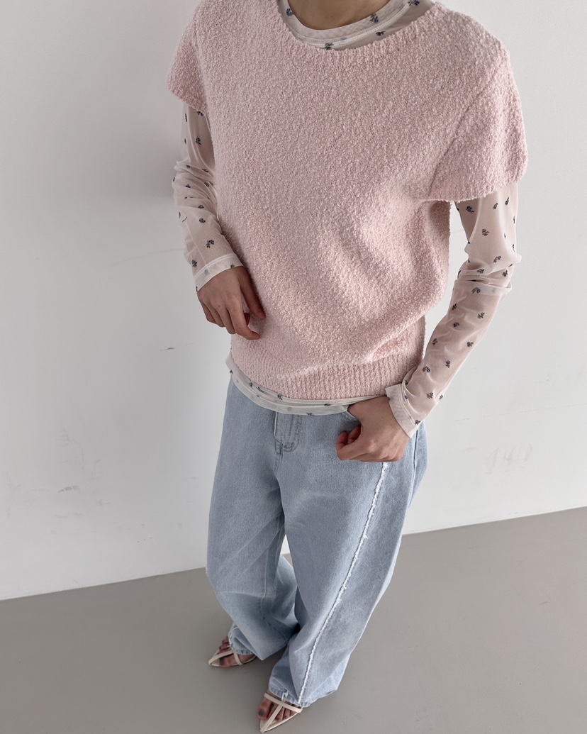 HOWDY韓國直郵女士新款時尚真品休閑26春夏針織衫不含內搭毛圈HOWDY針織衫