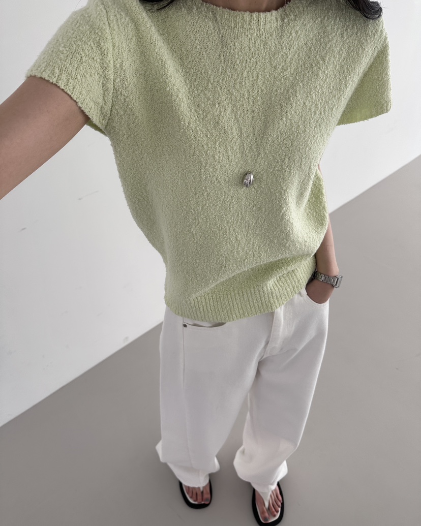 HOWDY韓國直郵女士新款時尚真品休閑26春夏針織衫不含內搭毛圈HOWDY針織衫