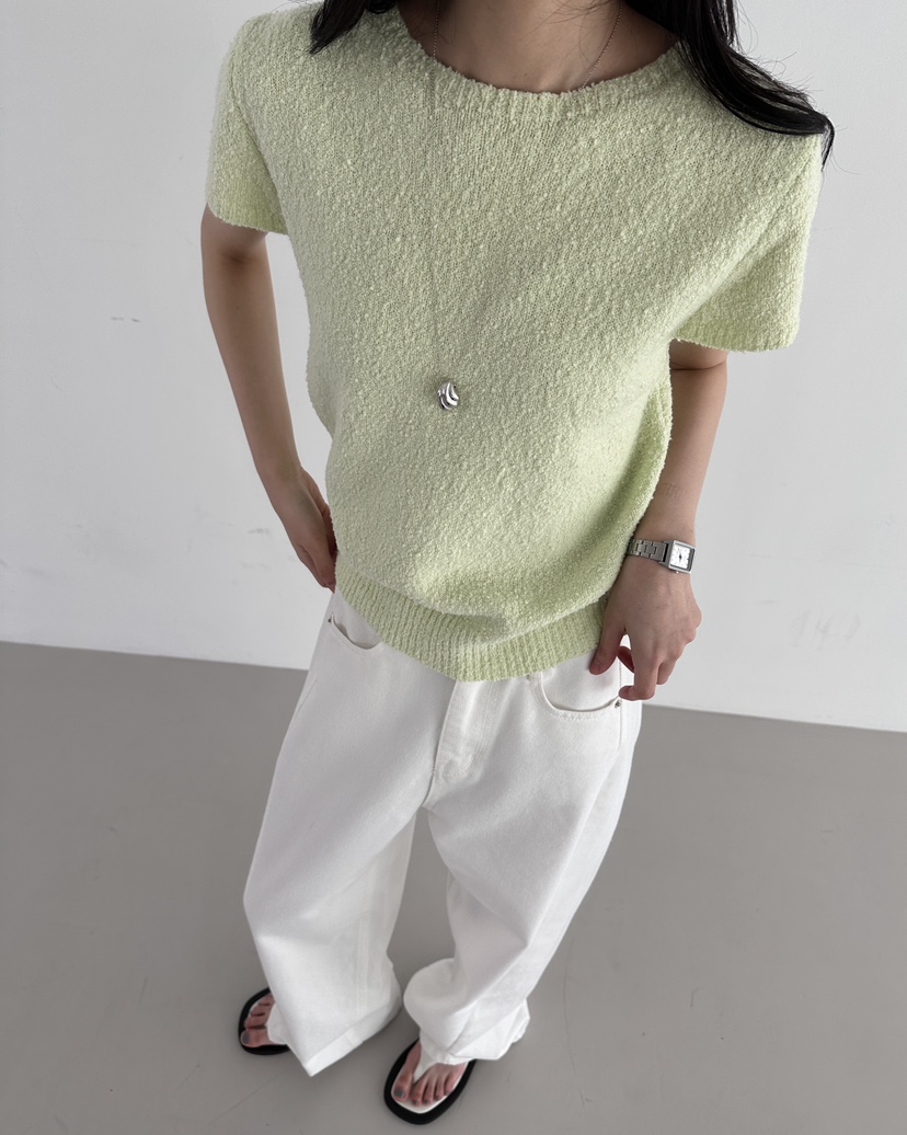 HOWDY韓國直郵女士新款時尚真品休閑26春夏針織衫不含內搭毛圈HOWDY針織衫圖色2