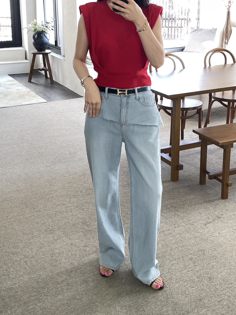 EDITION-P東大門實拍女裝新款休閑推薦吊帶背心條紋絎縫EDITION/CHAHEE吊帶/背心