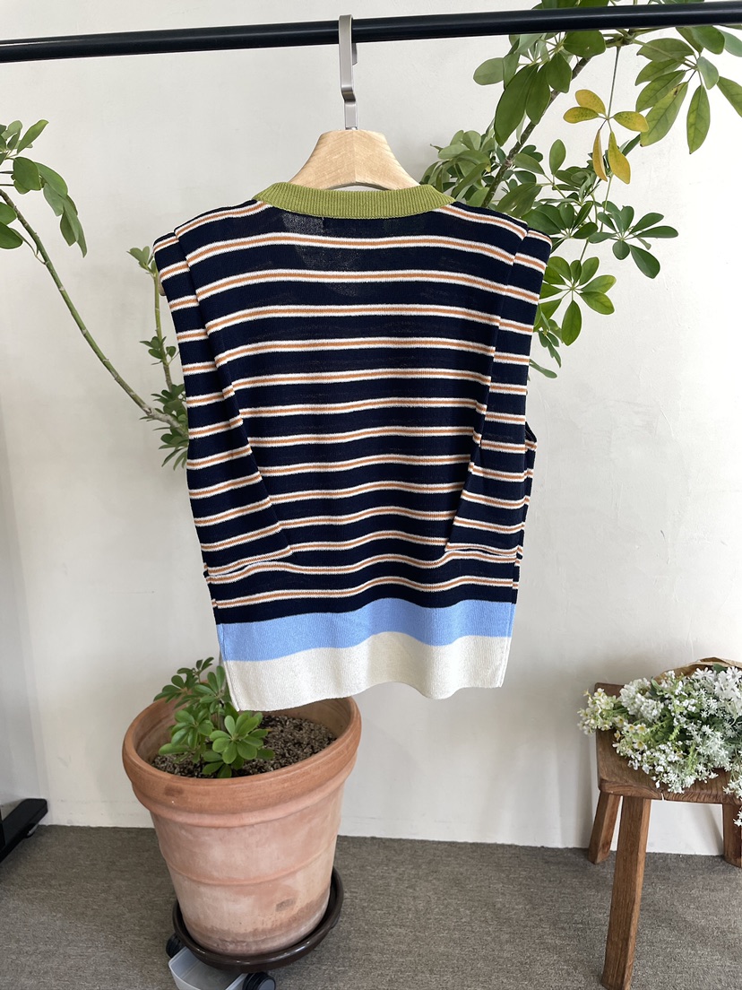 EDITION-P東大門實拍女裝新款休閑推薦吊帶背心條紋絎縫EDITION/CHAHEE吊帶/背心