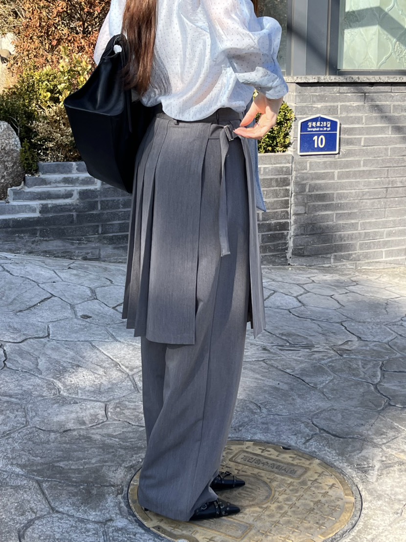 LEMATIN東大門代購女士新款時尚休閑推薦真品26春夏裙褲褶皺LEMATIN裙褲