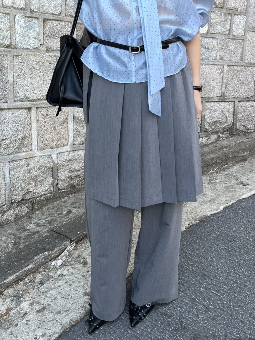 LEMATIN東大門代購女士新款時尚休閑推薦真品26春夏裙褲褶皺LEMATIN裙褲