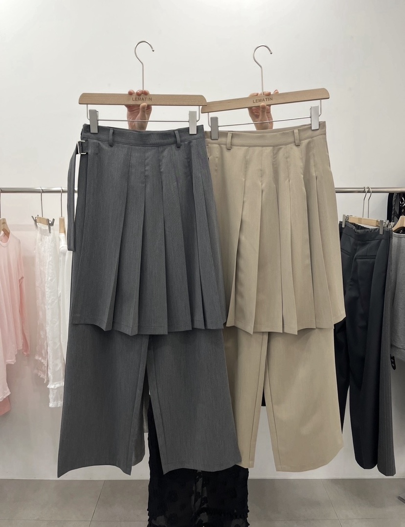 LEMATIN東大門代購女士新款時尚休閑推薦真品26春夏裙褲褶皺LEMATIN裙褲