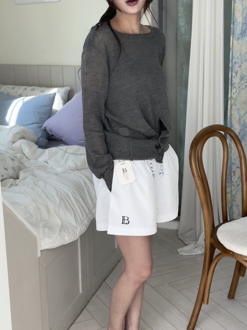 BUTTER-P東大門直郵女士新款人氣時尚26春夏休閑短褲刺繡BUTTER-P短褲