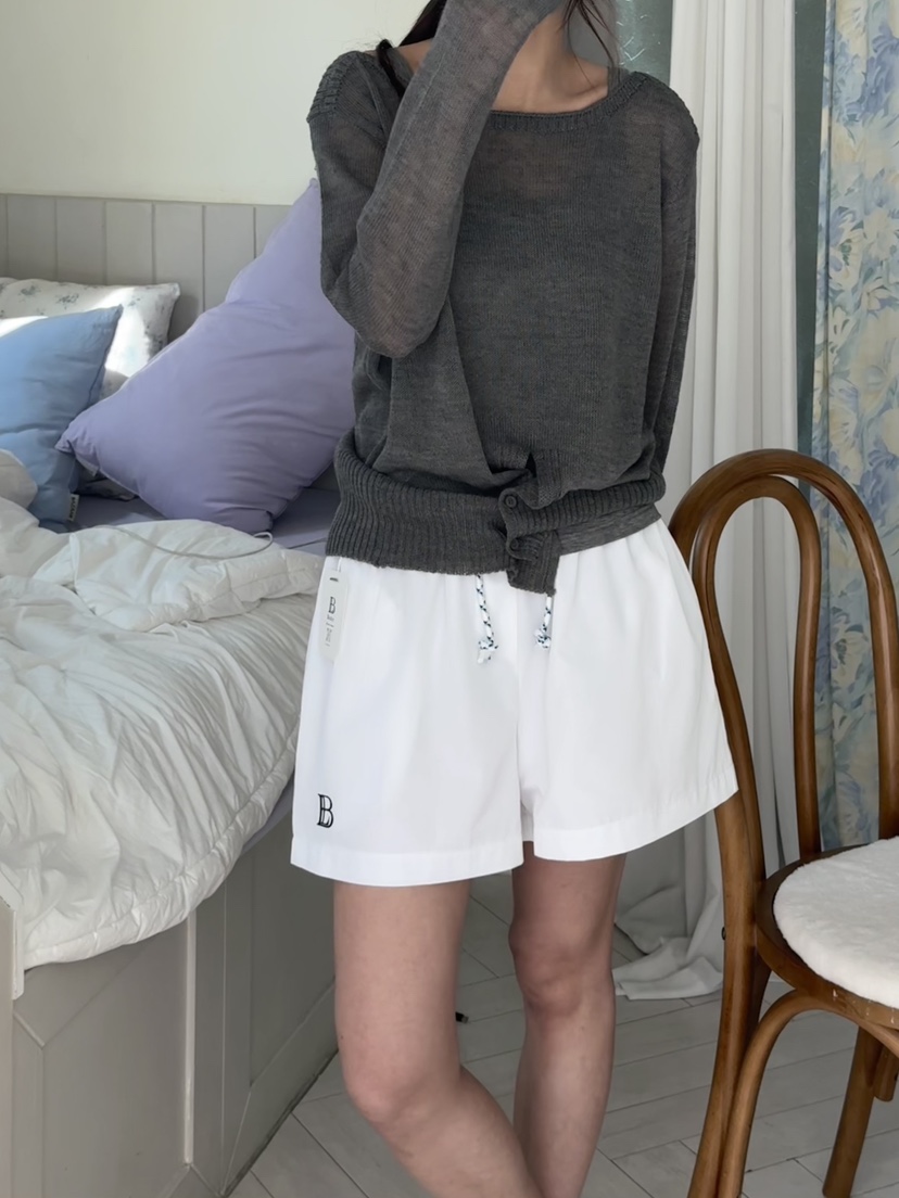 BUTTER-P東大門直郵女士新款人氣時尚26春夏休閑短褲刺繡BUTTER-P短褲