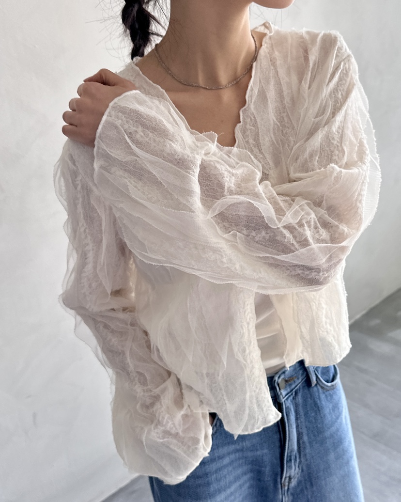 HOWDY韓國直郵女士新品推薦熱賣真品休閑襯衫蕾絲衫不含內搭HOWDY襯衫/蕾絲衫