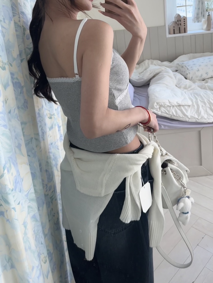 BUTTER-P東大門直郵女士新品時尚休閑推薦人氣吊帶背心蕾絲BUTTER-P吊帶/背心