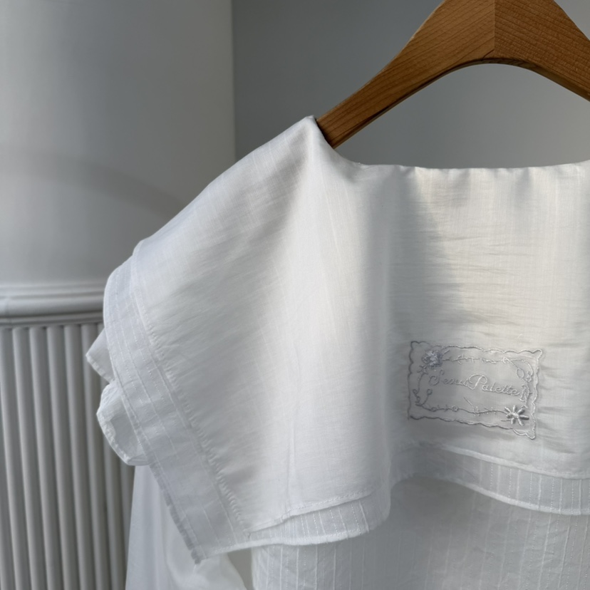 PALETTE-Q韓國直郵女士新款推薦26春夏休閑襯衫蕾絲衫蕾絲PALETTE-Q襯衫/蕾絲衫