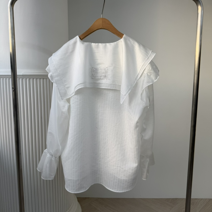 PALETTE-Q韓國直郵女士新款推薦26春夏休閑襯衫蕾絲衫蕾絲PALETTE-Q襯衫/蕾絲衫