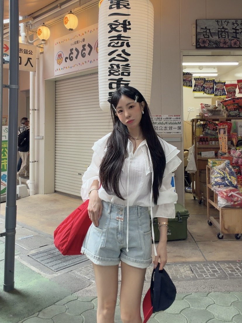 PALETTE-Q韓國直郵女士新款推薦26春夏休閑襯衫蕾絲衫蕾絲PALETTE-Q襯衫/蕾絲衫