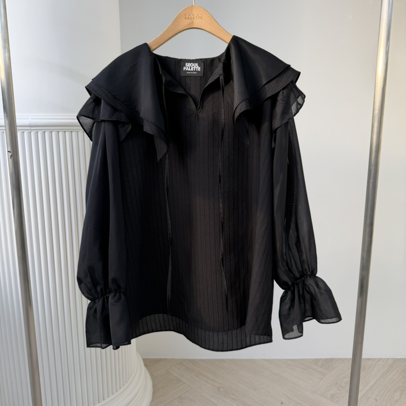 PALETTE-Q韓國直郵女士新款推薦26春夏休閑襯衫蕾絲衫蕾絲PALETTE-Q襯衫/蕾絲衫圖色2