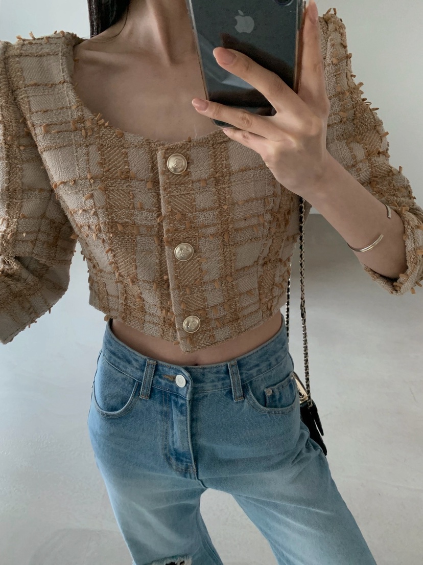 VERANDA東大門直郵女士新品26春夏推薦真品職業夾克粗花呢VERANDA夾克