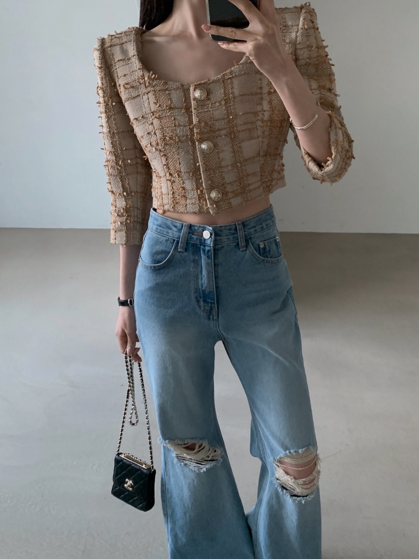 VERANDA東大門直郵女士新品26春夏推薦真品職業夾克粗花呢VERANDA夾克