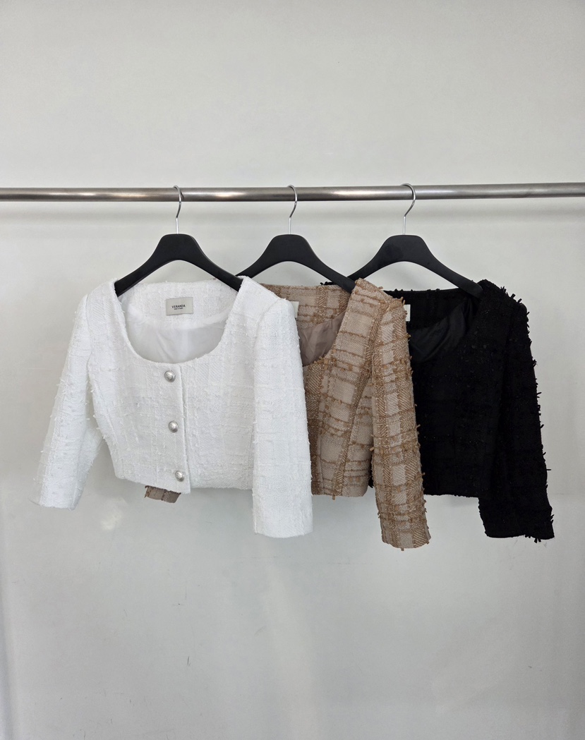 VERANDA東大門直郵女士新品26春夏推薦真品職業夾克粗花呢VERANDA夾克