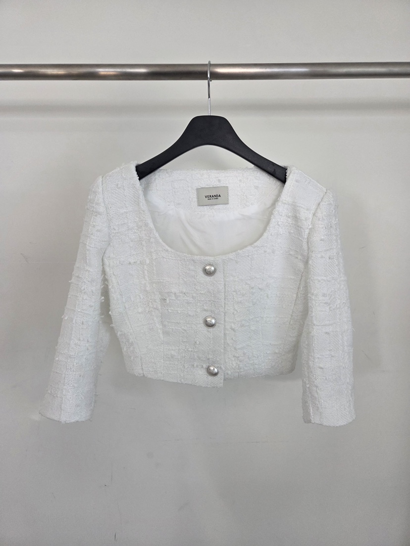 VERANDA東大門直郵女士新品26春夏推薦真品職業夾克粗花呢VERANDA夾克圖色3