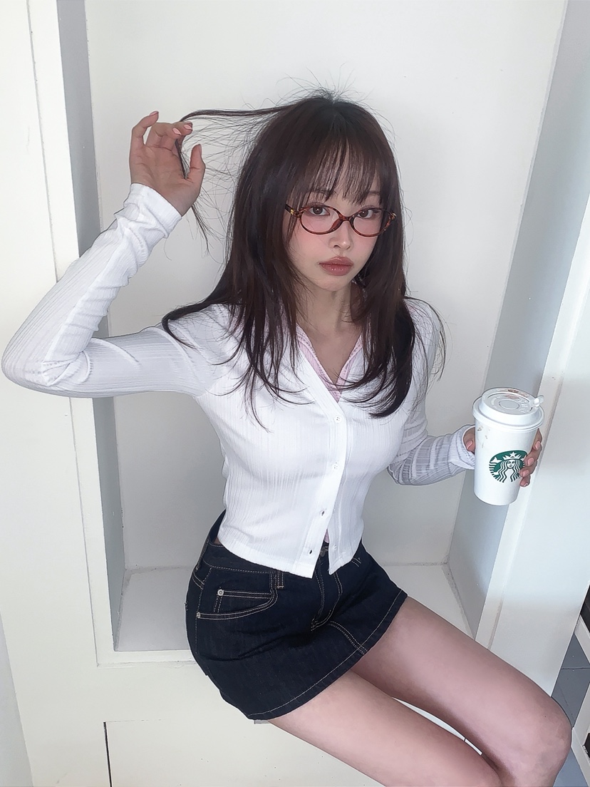 VERANDA東大門實拍女裝新品職業時尚推薦休閑長袖T恤假兩件VERANDA長袖T恤