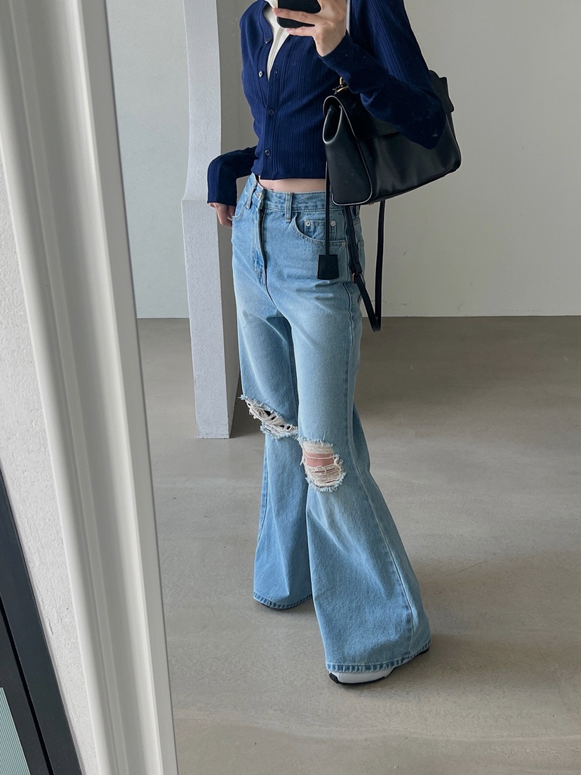 VERANDA韓國直郵女裝新款人氣職業時尚26春夏真品推薦牛仔褲VERANDA牛仔褲