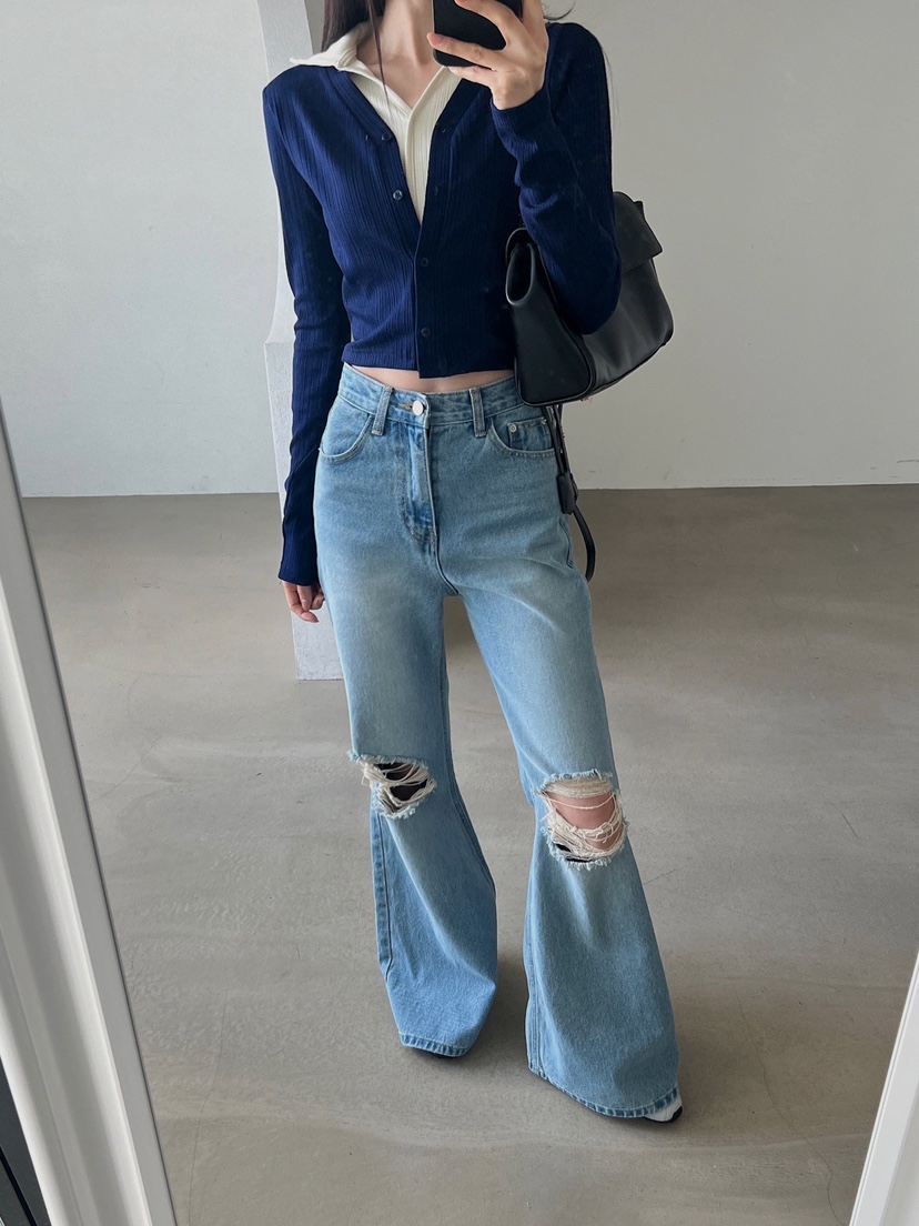 VERANDA韓國直郵女裝新款人氣職業時尚26春夏真品推薦牛仔褲VERANDA牛仔褲