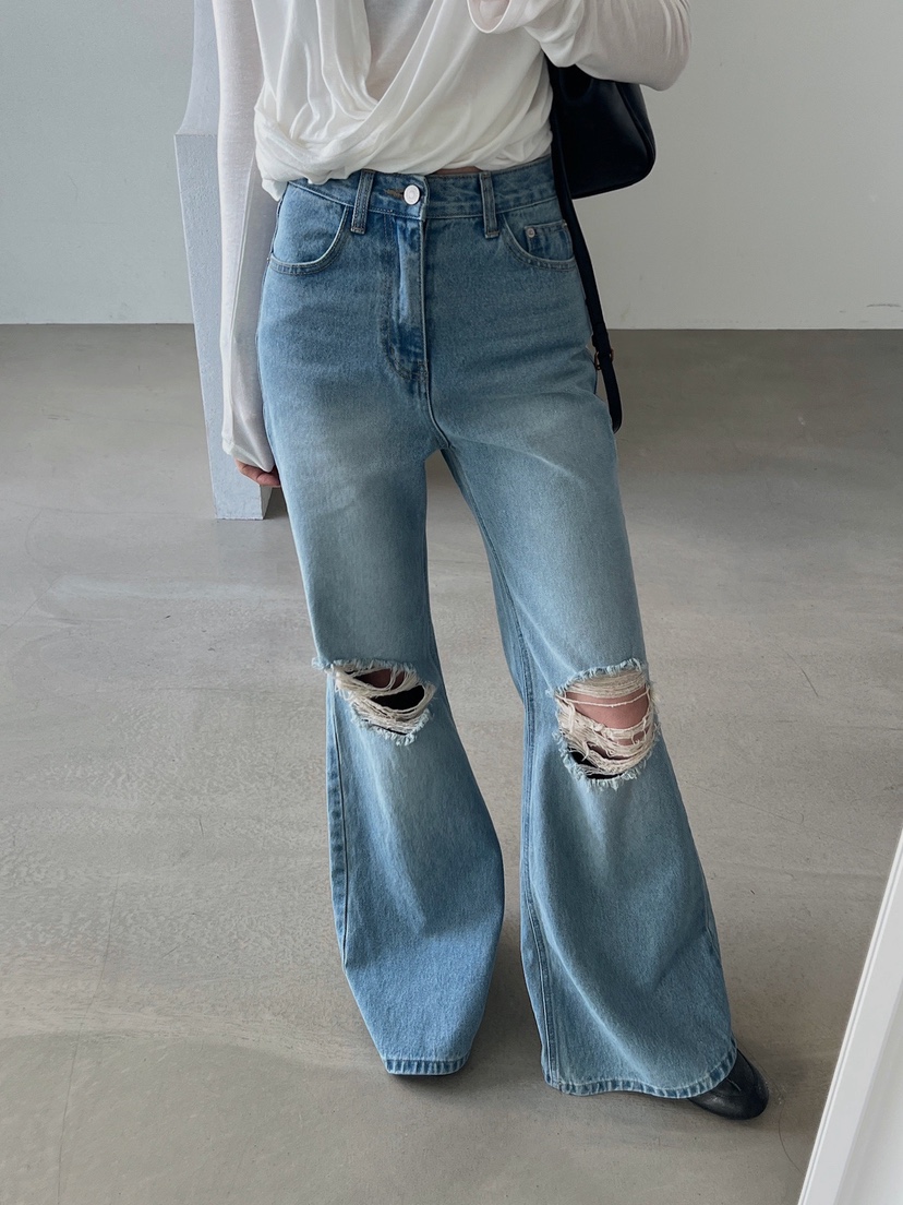 VERANDA韓國直郵女裝新款人氣職業時尚26春夏真品推薦牛仔褲VERANDA牛仔褲