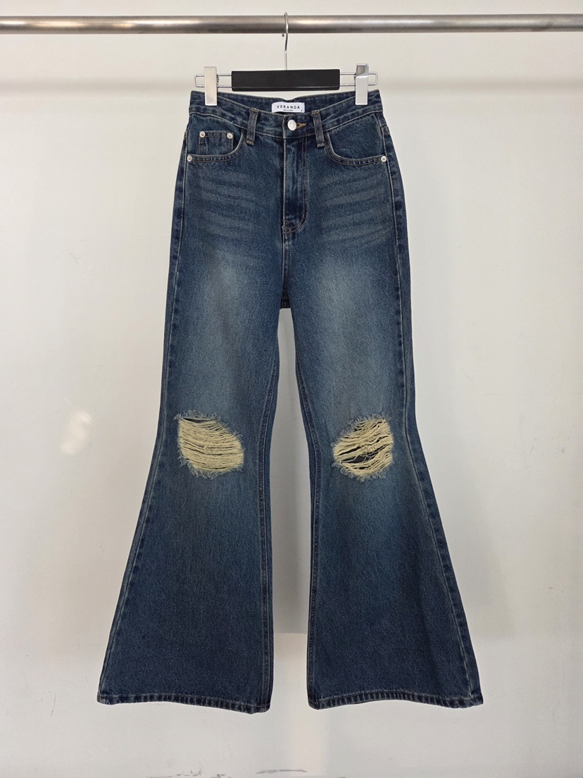 VERANDA韓國直郵女裝新款人氣職業時尚26春夏真品推薦牛仔褲VERANDA牛仔褲圖色2