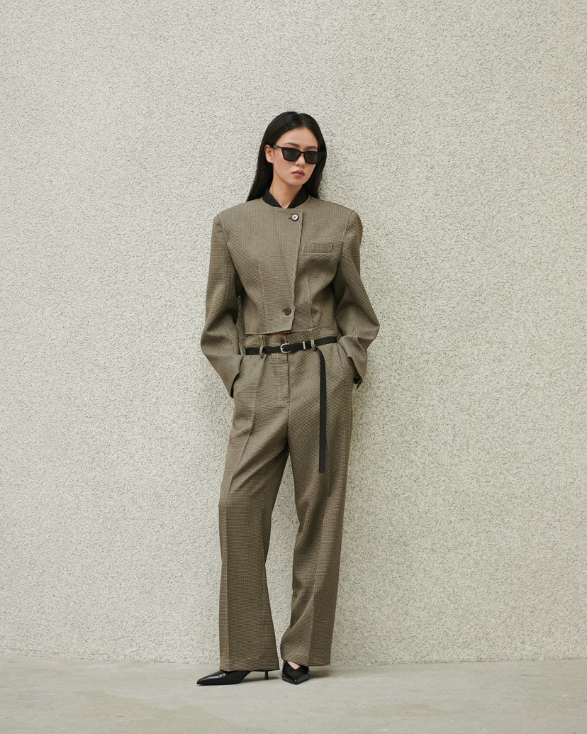 STAGE韓國代購女裝新款熱賣職業真品人氣休閑26春夏套裝含腰帶STAGE套裝圖色2