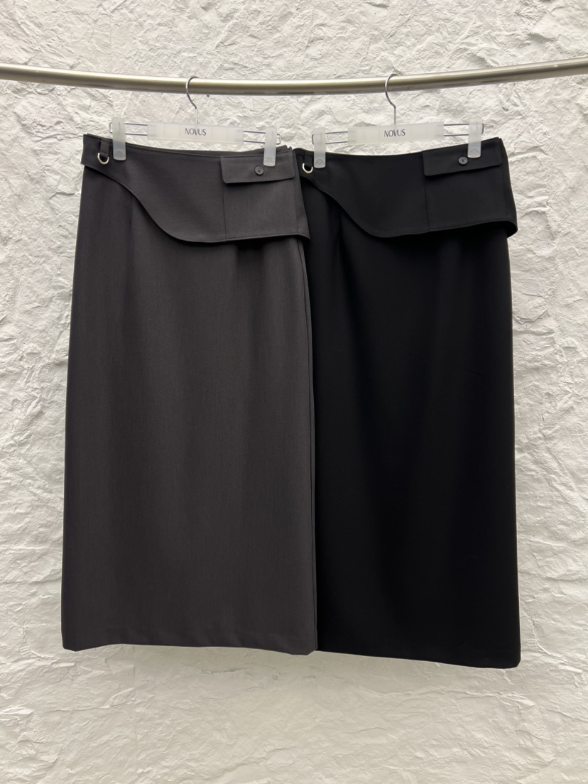 NOVUS韓國直郵女士新款時尚26春夏職業熱賣推薦長裙含腰帶NOVUS長裙