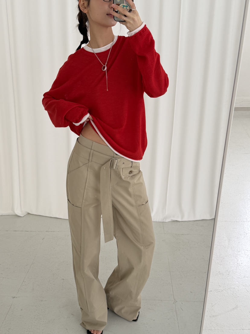 KARE/WEREPIECE韓國代購女士新款休閑時尚推薦休閑褲含腰帶KARE/WEREPIECE休閑褲