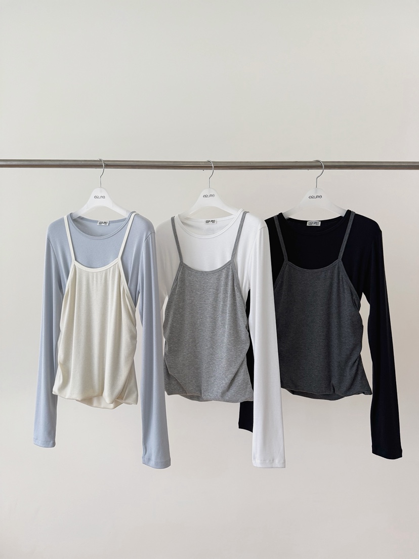 ERUME韓國代購女裝新款推薦職業26春夏熱賣休閑人氣長袖T恤ERUME長袖T恤