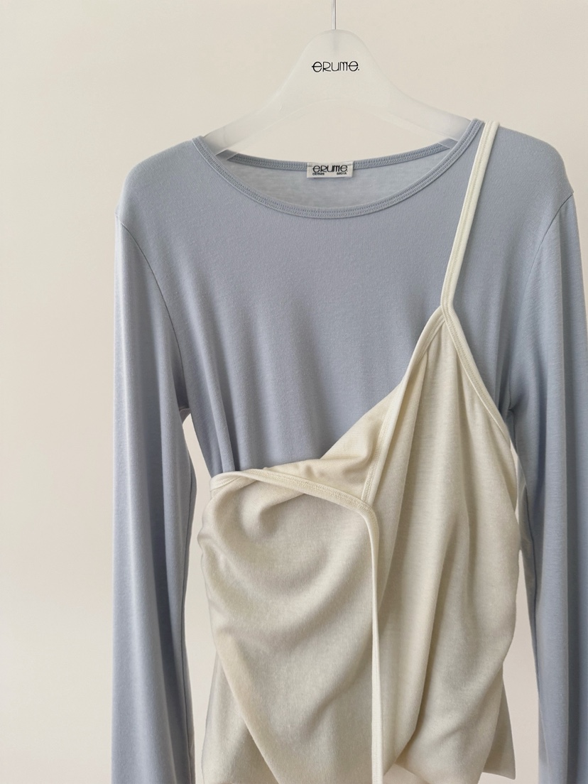 ERUME韓國代購女裝新款推薦職業26春夏熱賣休閑人氣長袖T恤ERUME長袖T恤