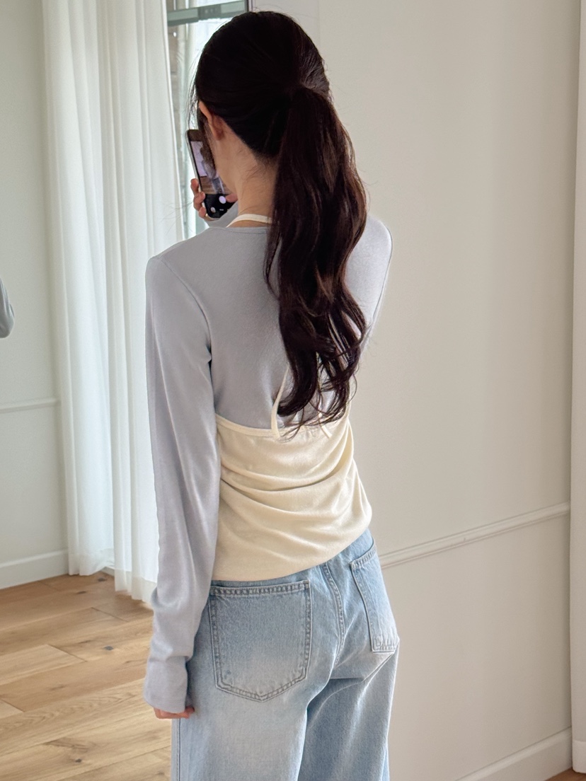 ERUME韓國代購女裝新款推薦職業26春夏熱賣休閑人氣長袖T恤ERUME長袖T恤