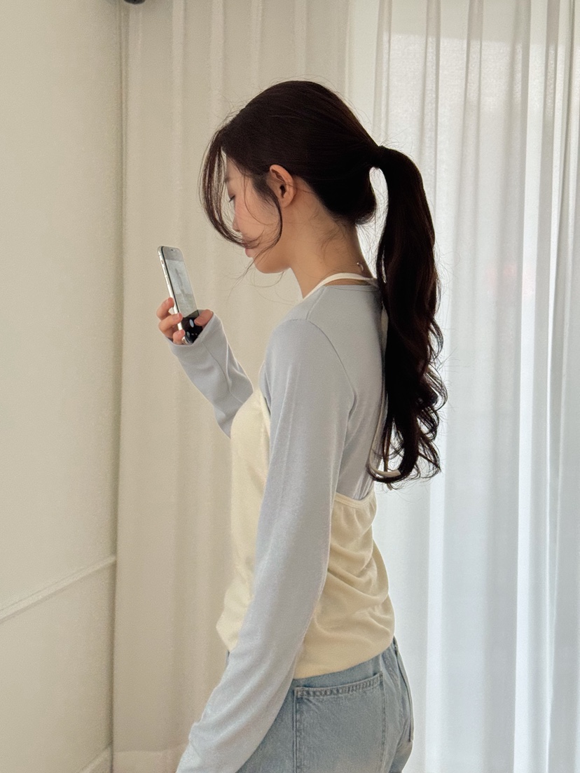 ERUME韓國代購女裝新款推薦職業26春夏熱賣休閑人氣長袖T恤ERUME長袖T恤