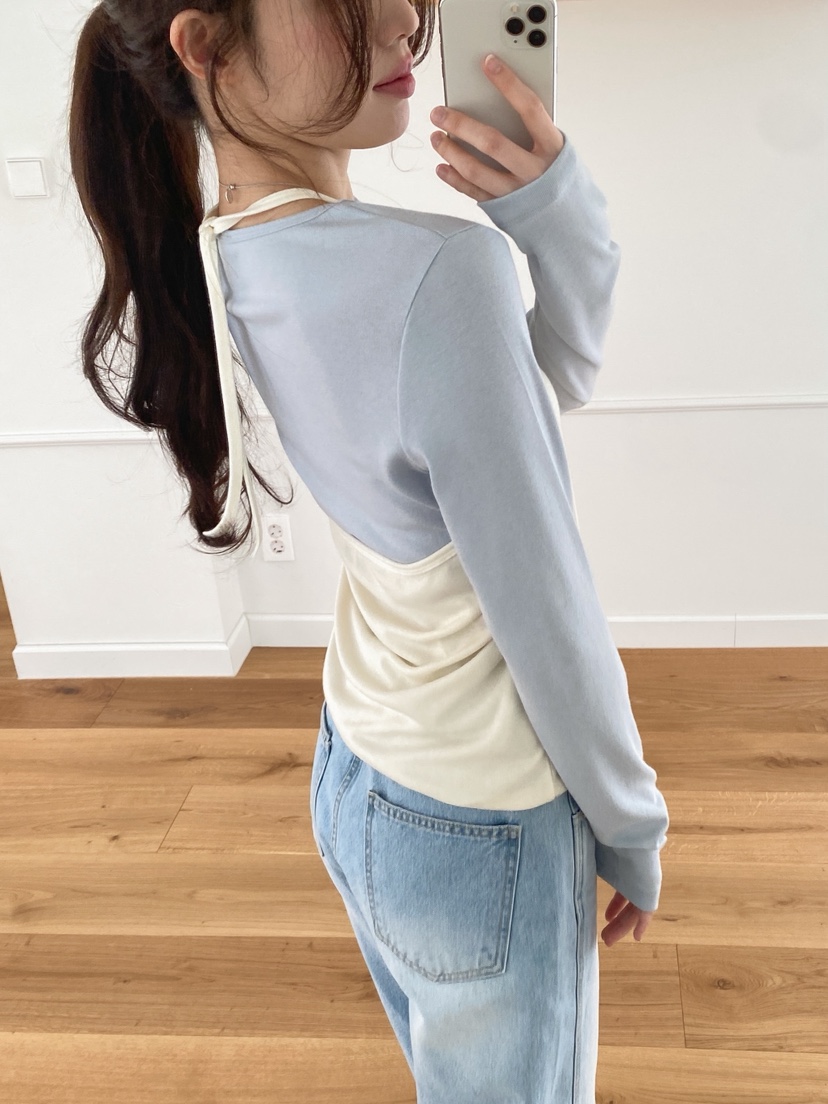 ERUME韓國代購女裝新款推薦職業26春夏熱賣休閑人氣長袖T恤ERUME長袖T恤