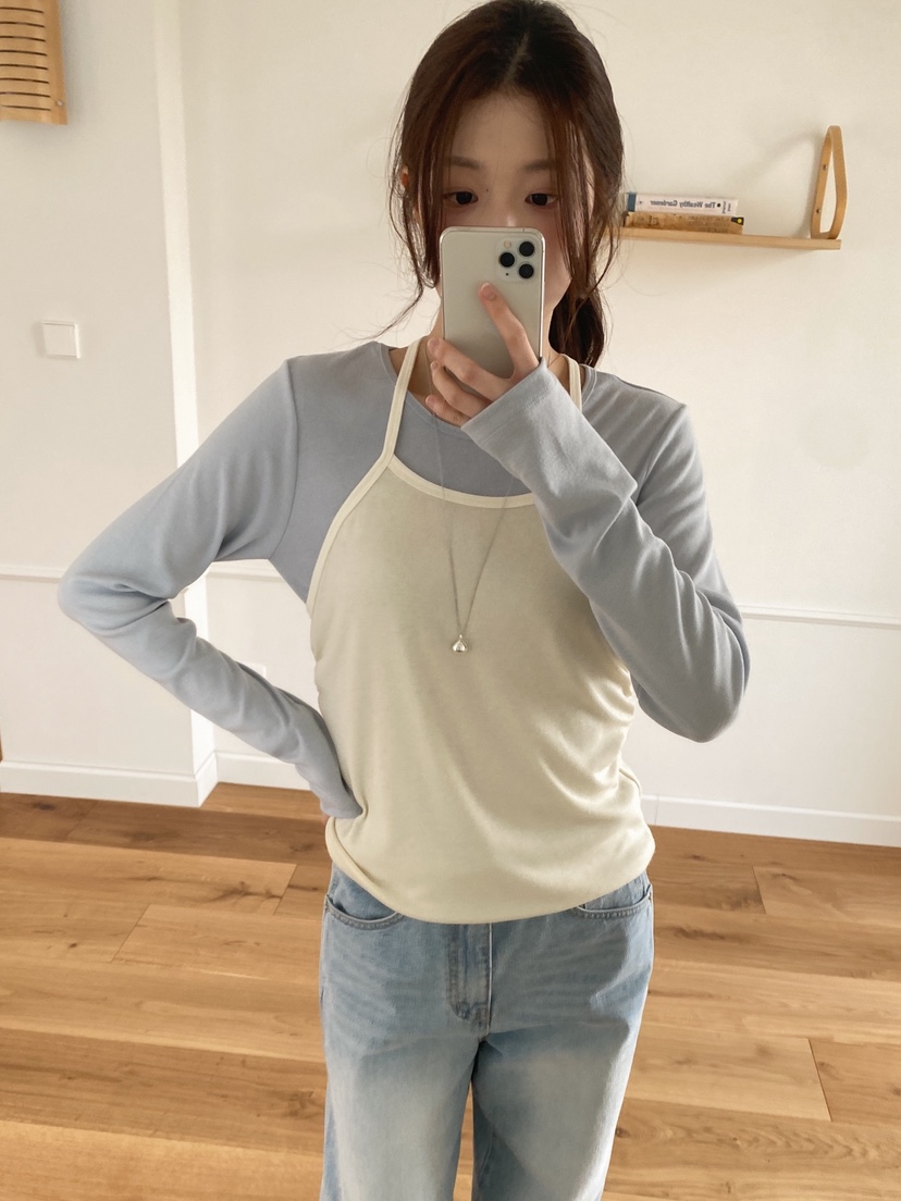 ERUME韓國代購女裝新款推薦職業26春夏熱賣休閑人氣長袖T恤ERUME長袖T恤