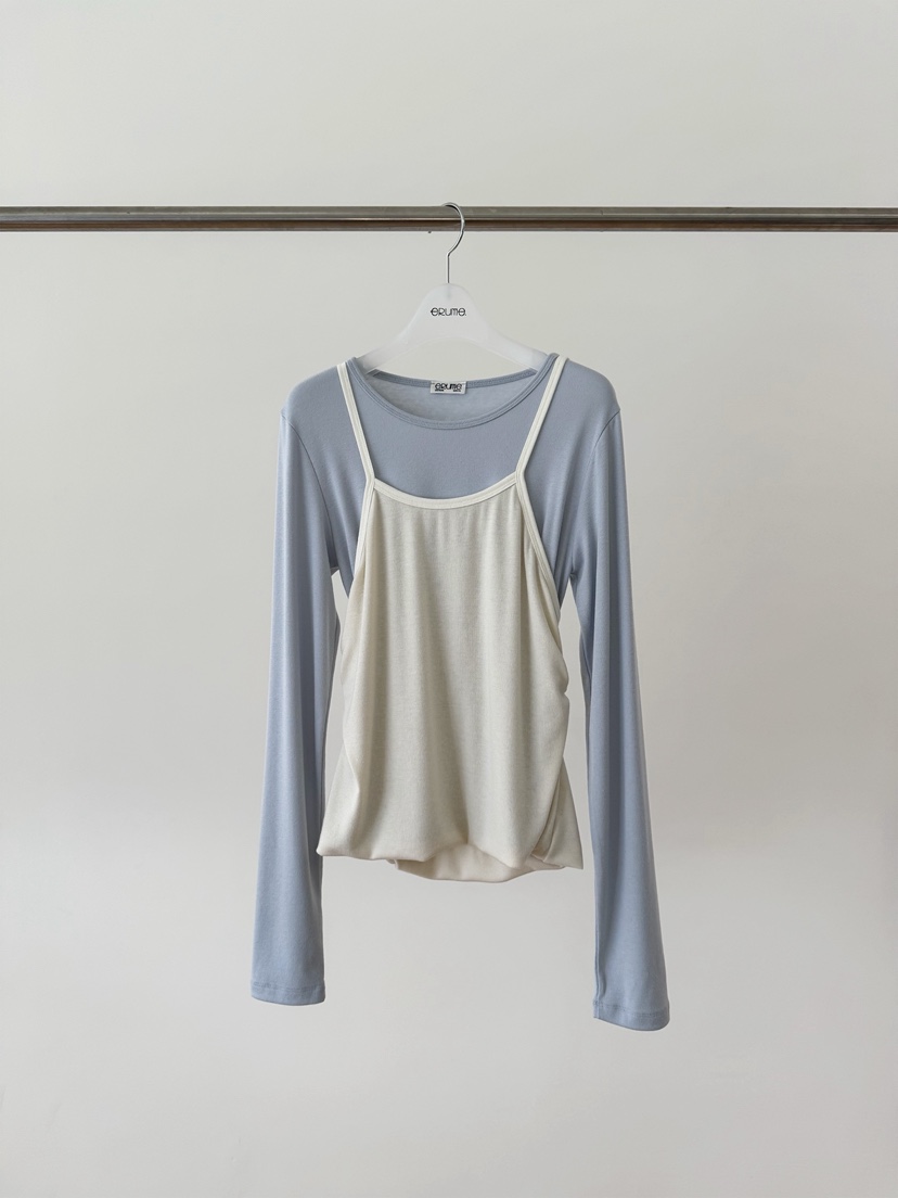 ERUME韓國代購女裝新款推薦職業26春夏熱賣休閑人氣長袖T恤ERUME長袖T恤圖色1
