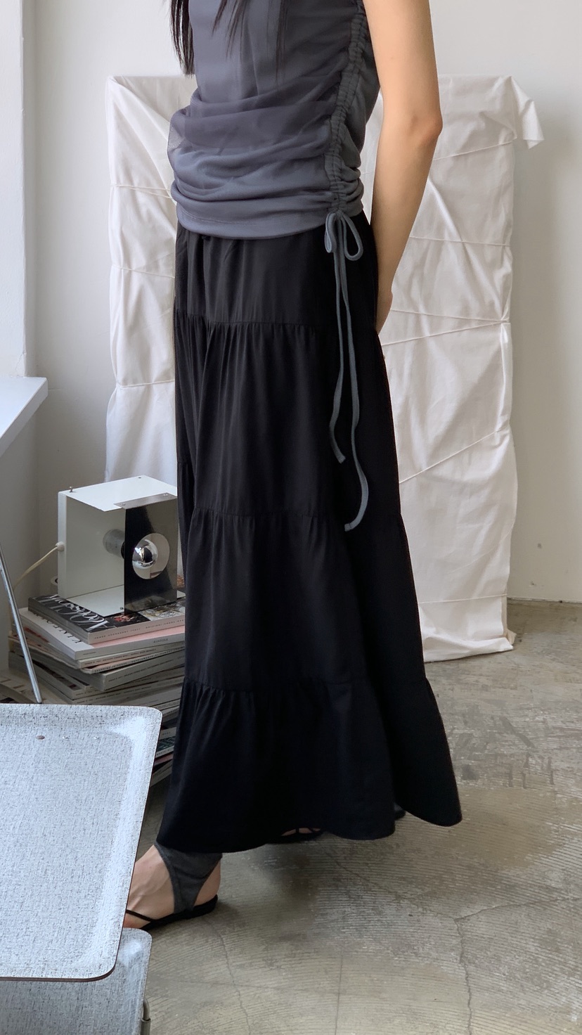 OVER RICH韓國直郵實拍女裝新品26春夏休閑人氣時尚長裙OVER RICH長裙