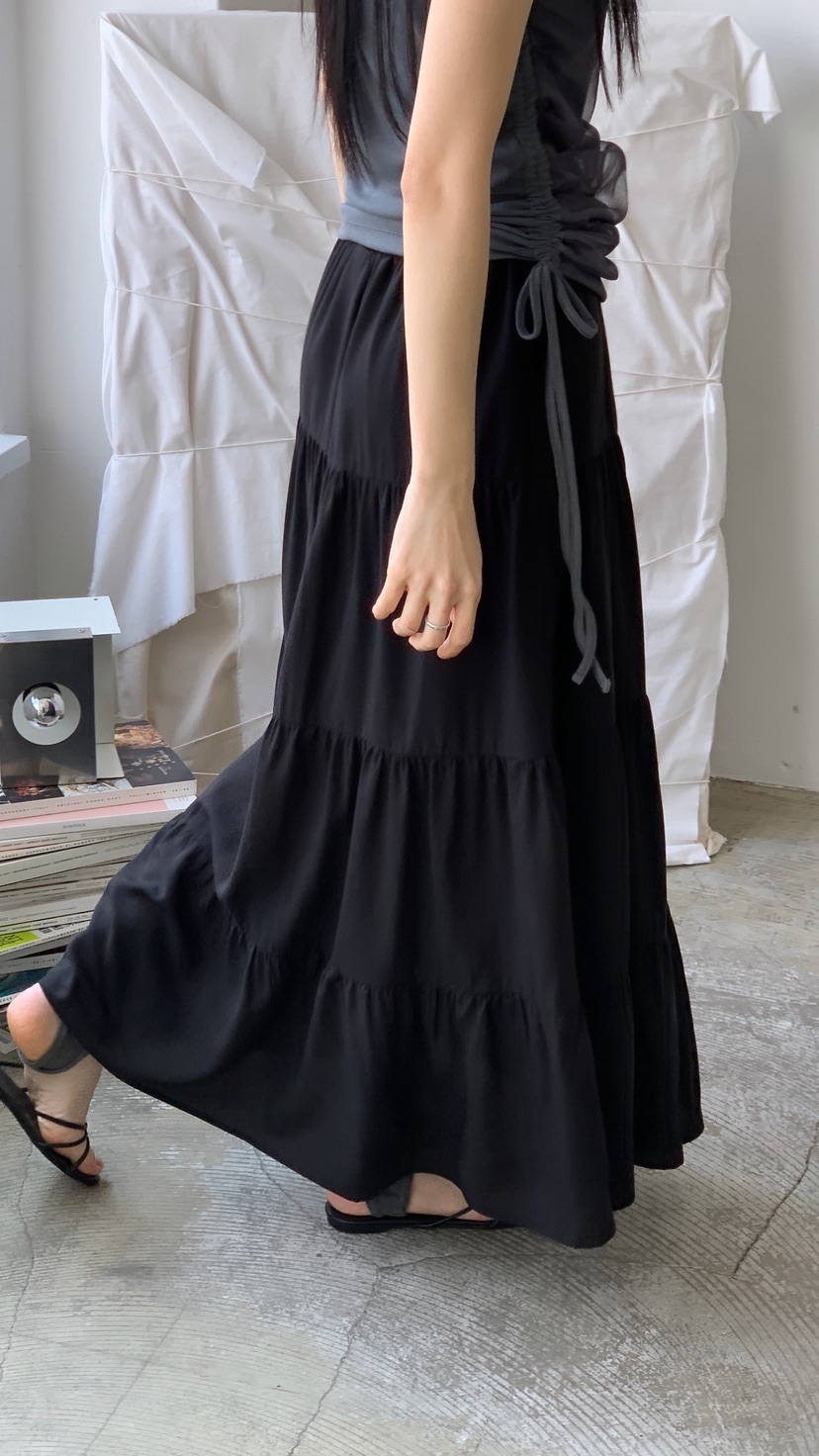 OVER RICH韓國直郵實拍女裝新品26春夏休閑人氣時尚長裙OVER RICH長裙